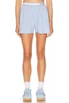 Sporty And Rich Serif Logo Boxer Short In Blue