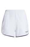 Sporty And Rich Sporty & Rich Serif Logo Cotton Terry Shorts In White