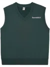 Sporty And Rich Serif Logo Cotton Vest In Green