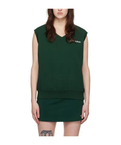 SPORTY AND RICH SERIF LOGO COTTON VEST