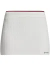 SPORTY AND RICH SERIF LOGO-EMBROIDERED MINI SKIRT