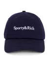Sporty And Rich Serif Logo Hat In Blue