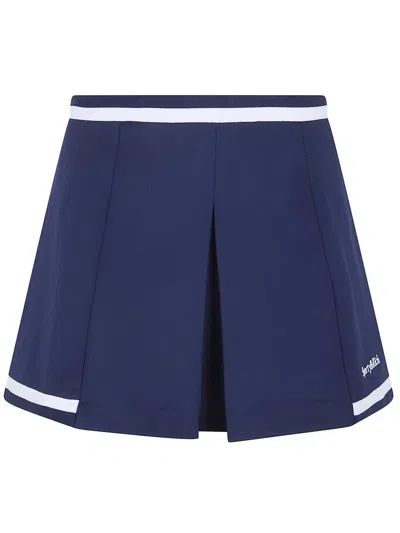 Sporty And Rich Sporty & Rich Serif Logo "mila" Skirt Clothing In Blue