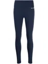 Sporty And Rich Serif Logo-print Leggings In Blue