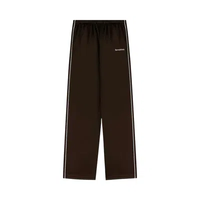 Pre-owned Sporty And Rich Sporty & Rich Serif Logo Retro Track Pants 'cioco/white' | Brown | Women's Size S