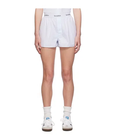 SPORTY AND RICH SERIF LOGO SHORTS