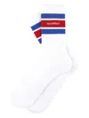 Sporty And Rich Serif-logo Socks In Multi