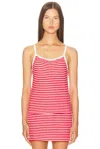 Sporty And Rich Serif Logo Striped Terry Tank Top