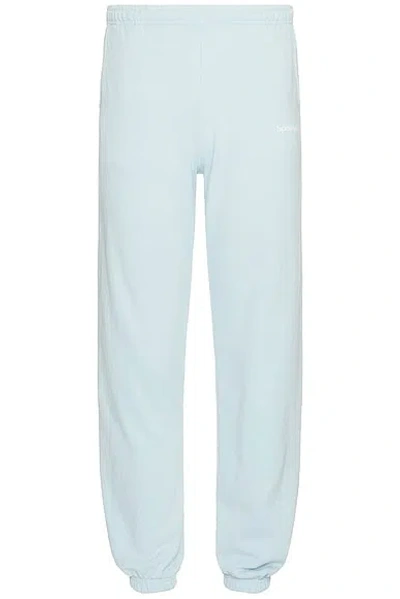 Sporty And Rich Serif Logo Sweatpants In Baby Blue & White