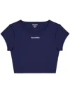 Sporty And Rich Serif-logo Training T-shirt In Blue