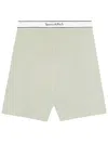Sporty And Rich Serif Logo-waistband Shorts In Green
