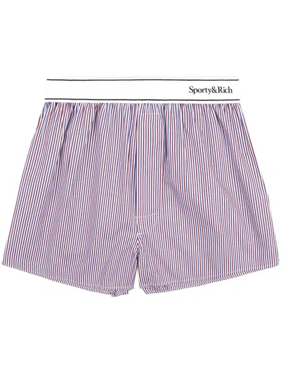 Sporty And Rich Serif Shorts In Red