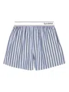 Sporty And Rich Serif Striped Boxer Shorts In Blue