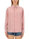 Sporty And Rich Shirt With Stripe Pattern In Multicolour