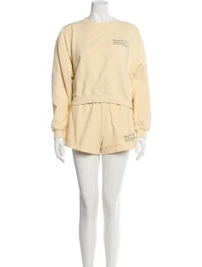 Pre-owned Sporty And Rich Short Set In White