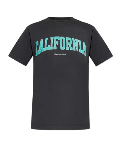 Sporty And Rich Short-sleeved T-shirt In Black