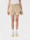 Sporty And Rich Crest Elastic Waistband Side Pockets Shorts