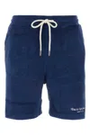 Sporty And Rich Sporty & Rich Logo Detailed Drawstring Shorts In Blue