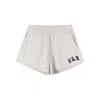 Sporty And Rich Elasticated Logo Shorts In Gray