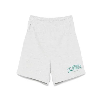 Sporty And Rich Shorts Gray In White