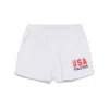Sporty And Rich Logo-print Shorts In Grey