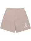 Sporty And Rich Vendome Logo-embroidered Cashmere Shorts In Oat