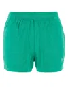 Sporty And Rich Elastic Waist Sports Shorts In Green