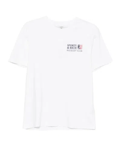 Sporty And Rich Short-sleeved T-shirt In White
