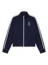 Sporty And Rich Side-stripe Zip-up Track Jacket In Blue