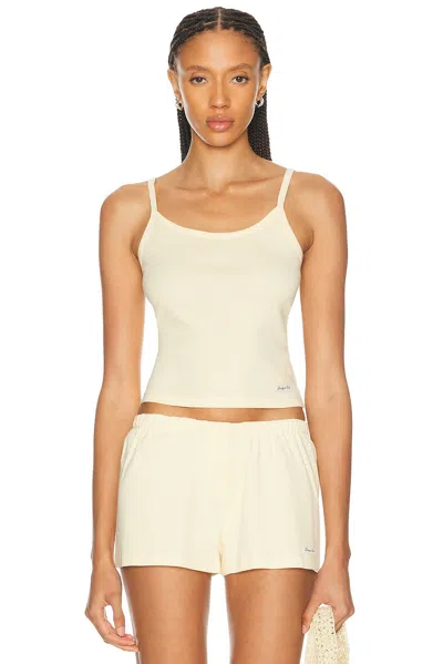 Sporty And Rich Signature Logo House Tank Top In Yellow