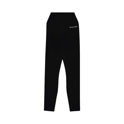 Pre-owned Sporty And Rich Sporty & Rich Signature Logo Legging 'black/white' | Women's Size M