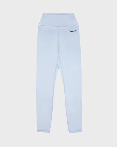 Sporty And Rich Logo-print Leggings In Blue