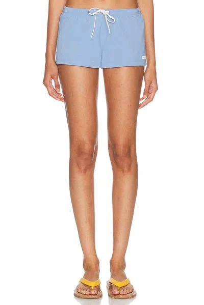 Sporty And Rich Signature Logo Lounge Short In Blue