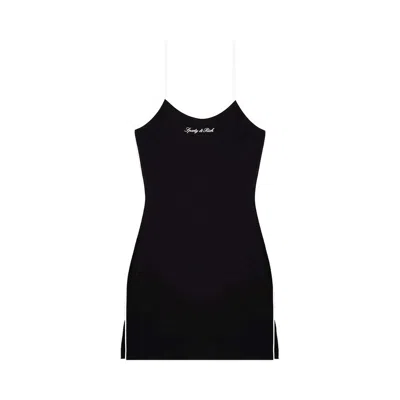 Pre-owned Sporty And Rich Sporty & Rich Signature Logo Sports Dress 'black/white' | Women's Size M