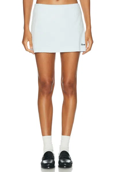 Sporty And Rich Signature Logo Terry Skirt In Blue