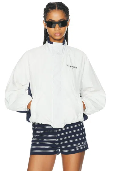 Sporty And Rich Signature Ny Contrast Jacket In White