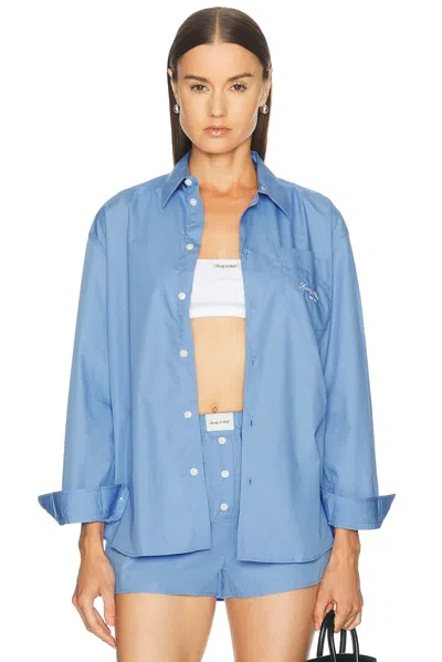 Sporty And Rich Signature Ny Oversized Shirt In Softee