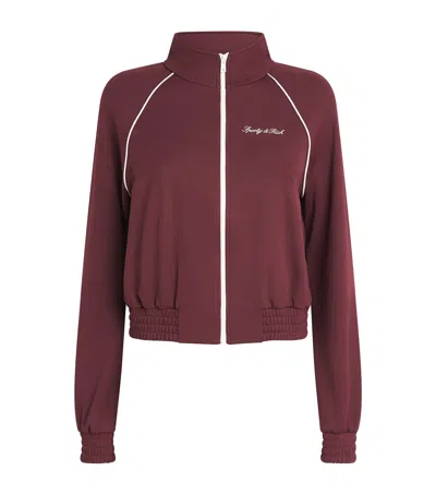 Sporty And Rich Sporty & Rich Signature Track Jacket In Brown
