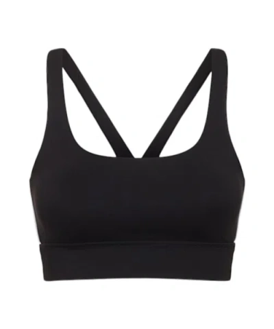 Sporty And Rich Simple Sports Bra In Black