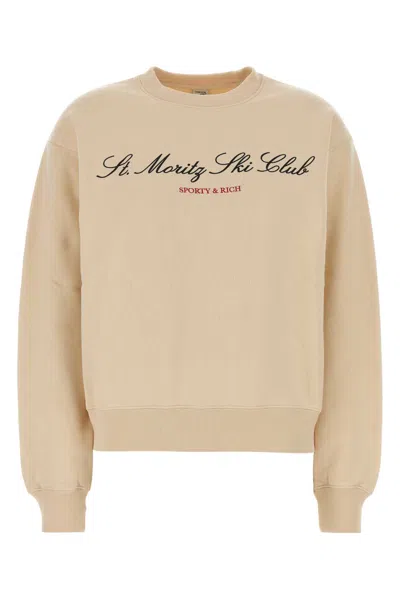 Sporty And Rich St. Moritz Ski Club Logo-print Sweatshirt In Neutral
