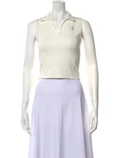 Pre-owned Sporty And Rich Sleeveless Polo In White
