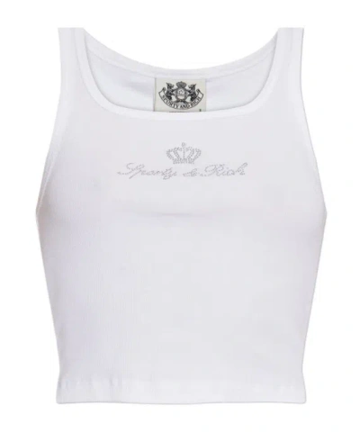 Sporty And Rich Sleeveless Vest In White