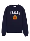 Sporty And Rich Slogan-intarsia Jumper In Blue