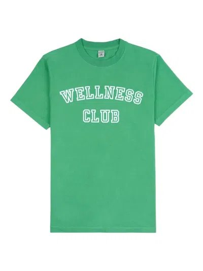 Sporty And Rich Slogan-print T-shirt In Green