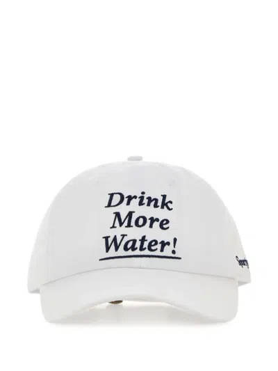 Sporty And Rich Slogan-embroidered Baseball Cap In White