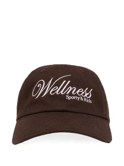 Sporty And Rich Soho Embroidered Baseball Cap In Brown