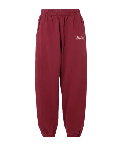 Sporty And Rich Soho Printed Sweatpants In Wine Red