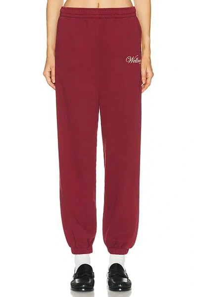 Sporty And Rich Soho Sweatpant In Burgundy