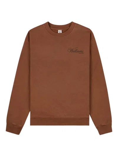 Sporty And Rich Soho Wellness Long-sleeved Sweater In Brown