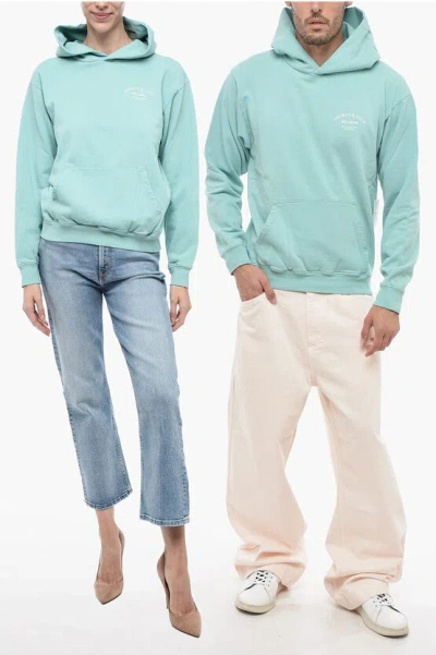 Sporty And Rich Solid Color Unisex Hoodie In Blue